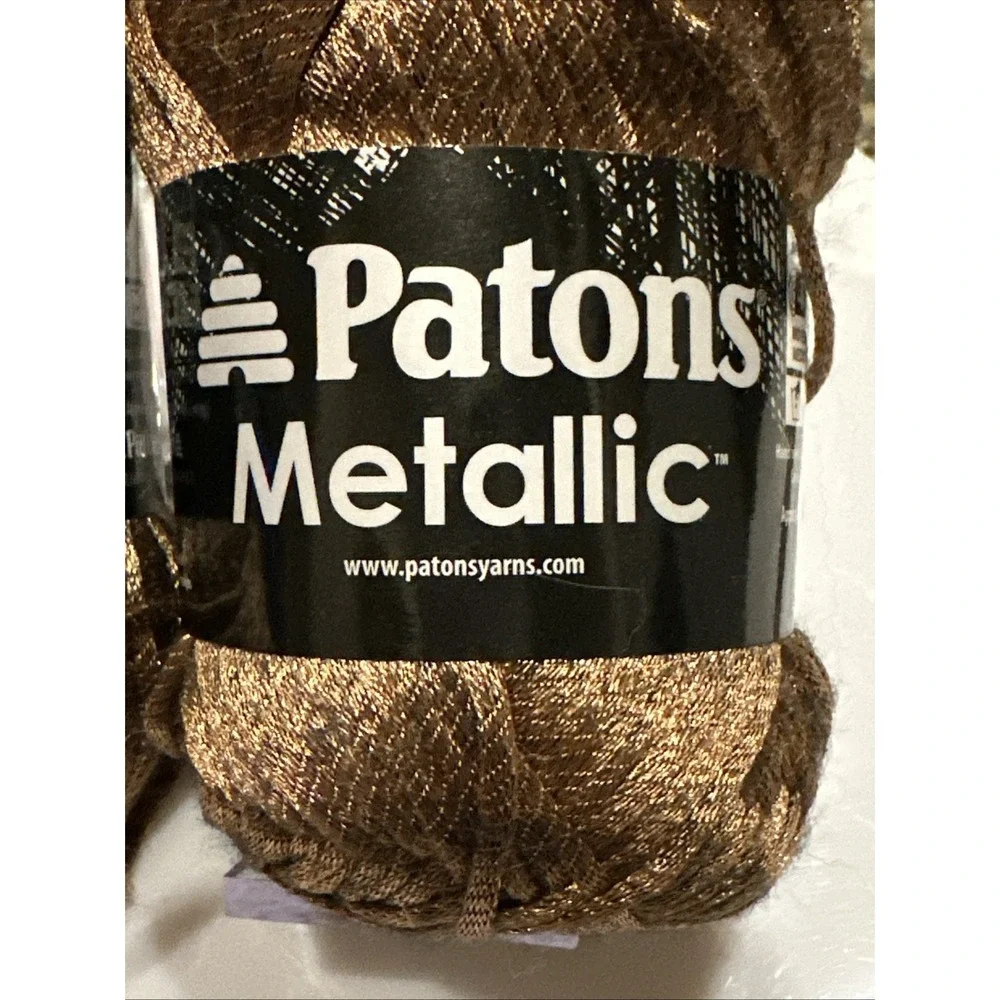 Patons Metallic Yarn GOLD #95609 3oz 85gr LOT 2 Skeins Gorgeous